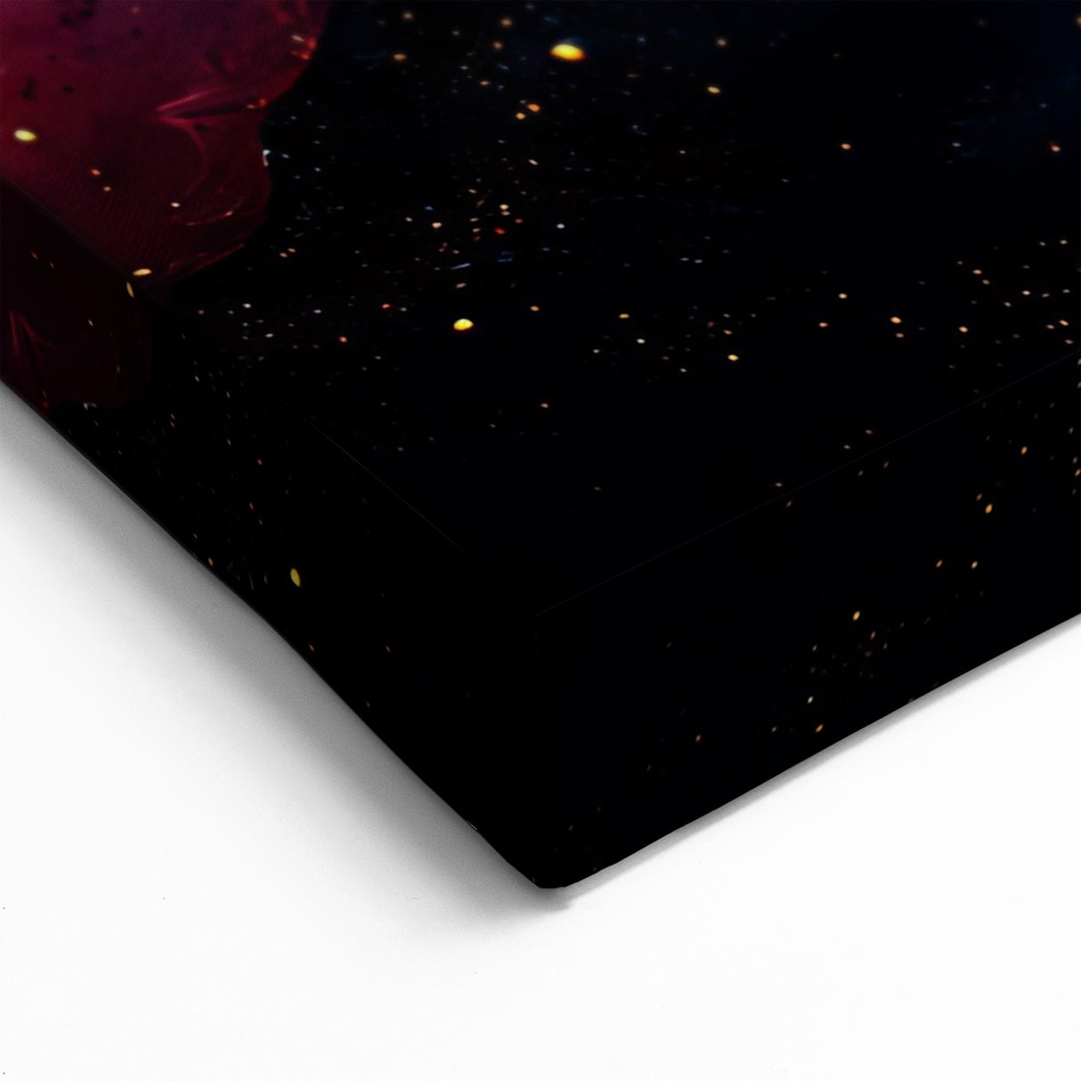 Fiery Passion Fluid Acrylic Art – Red, Black & Gold Wall Decor