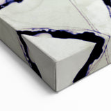 Contemporary Fluid Art Piece – Lilac & Gold Ink Style Canvas