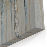 Minimalist Landscape Wall Art – Serene Gray Blue Birch Forest