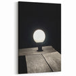 Contemporary Minimalist Nature Art – Night Lamp on Wooden Texture