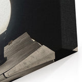 Contemporary Minimalist Nature Art – Night Lamp on Wooden Texture