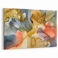 Warm Tones Abstract Fluid Canvas Art - Contemporary Fluid Artwork