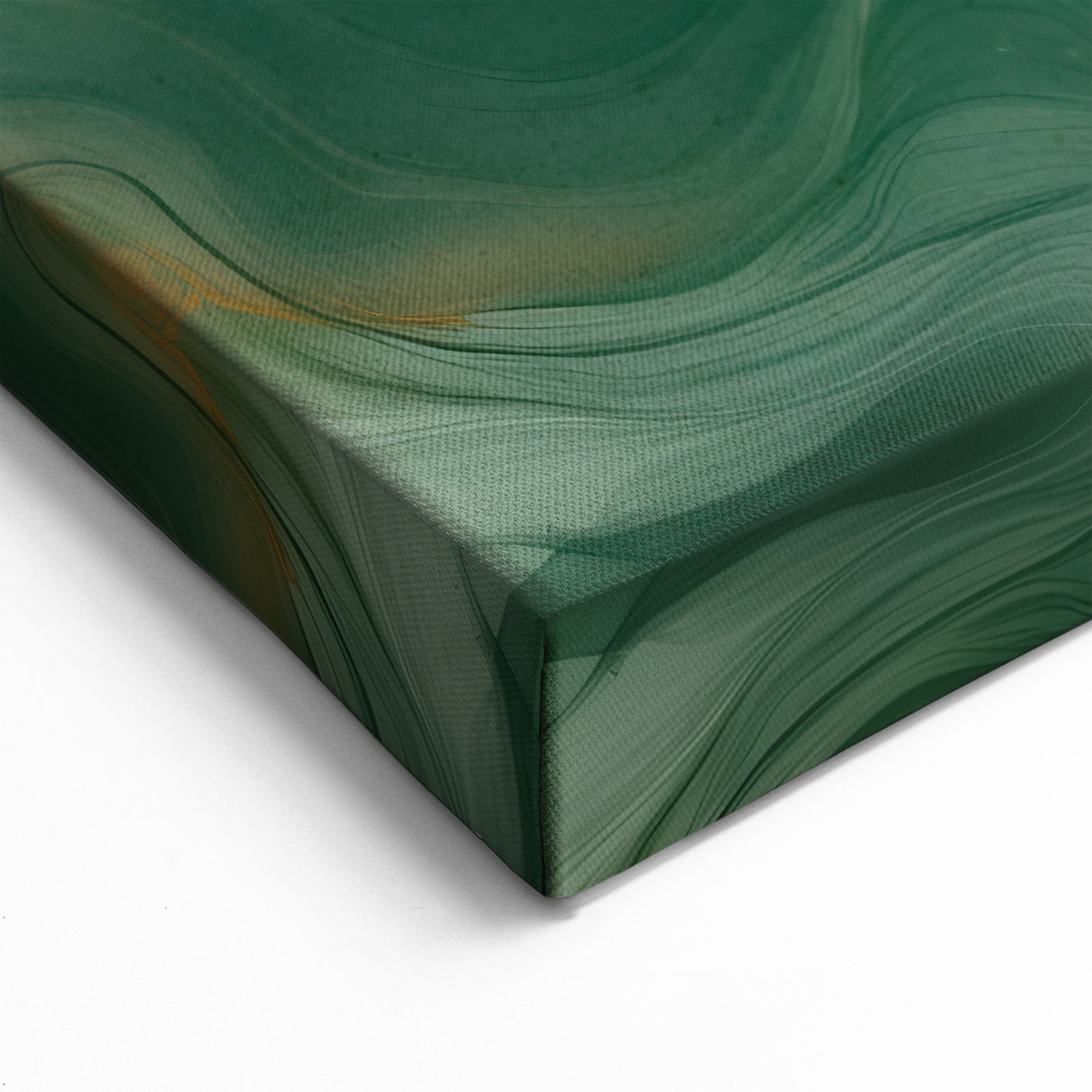 Green and Brown Fluid Abstract Wall Art - Fluid Art Paintings for Walls