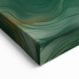 Green and Brown Fluid Abstract Wall Art - Fluid Art Paintings for Walls