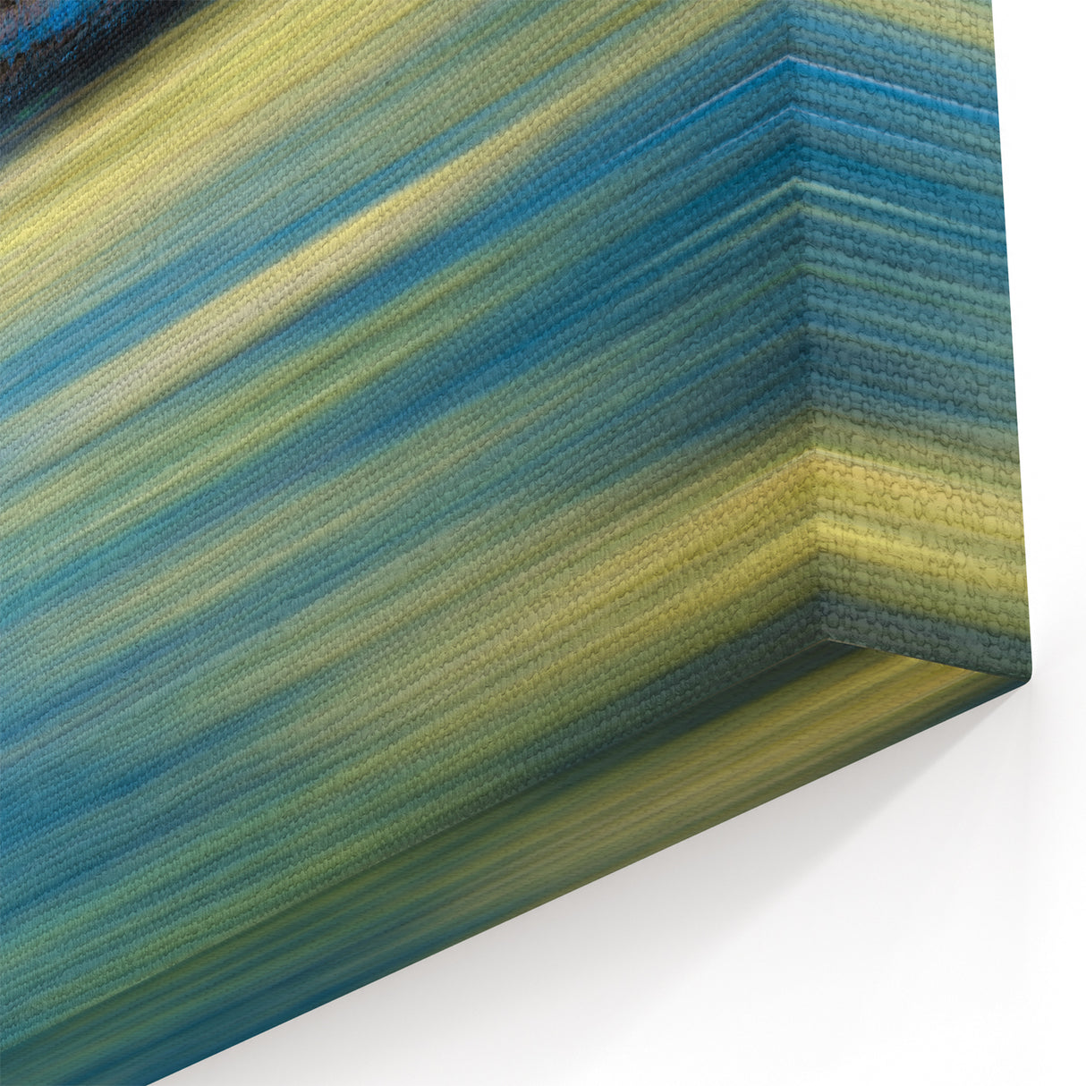 Minimalist Landscape Wall Art – Teal Boat on Blurred Water Motion