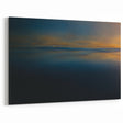 Minimalist Coastal Landscape Art – Dark Ocean Glow at Sunset