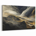 Mystic Drift – Fluid Acrylic Wall Decor in Black, Gold, and White