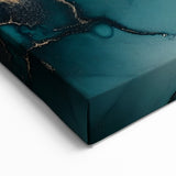 Ocean Veins – Fluid Art Paintings for Walls in Teal and Gold