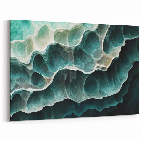 Abyss Layers – Fluid Abstract Art Collection in Teal and Green