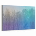 Abstract Minimalist Landscape Paintings – Lavender Misty Forest