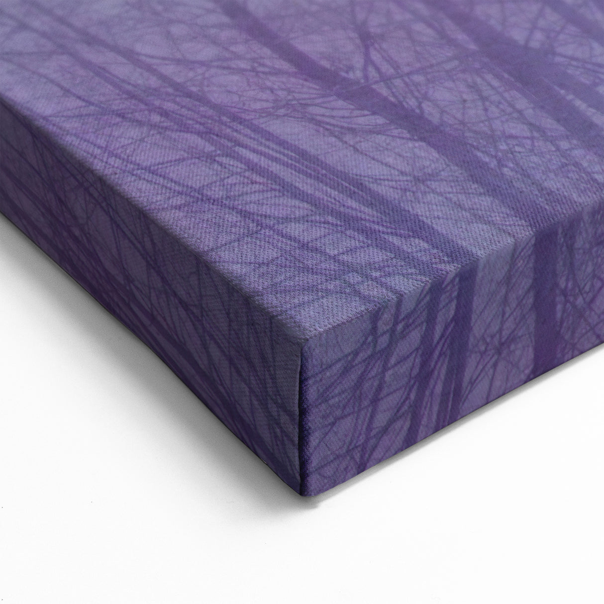 Abstract Minimalist Landscape Paintings – Lavender Misty Forest