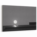 Black and White Minimalist Landscapes – Streetlamp in Urban Stillness