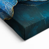 Teal Blossom Flow – Fluid Abstract Wall Art in Rich Blue Tones