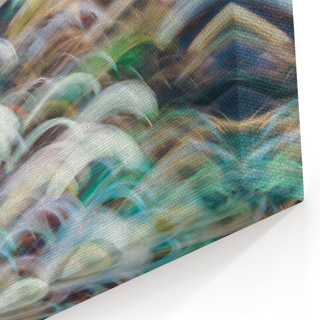 Aqua Resonance – Abstract Fluid Canvas Art with Teal and Gold