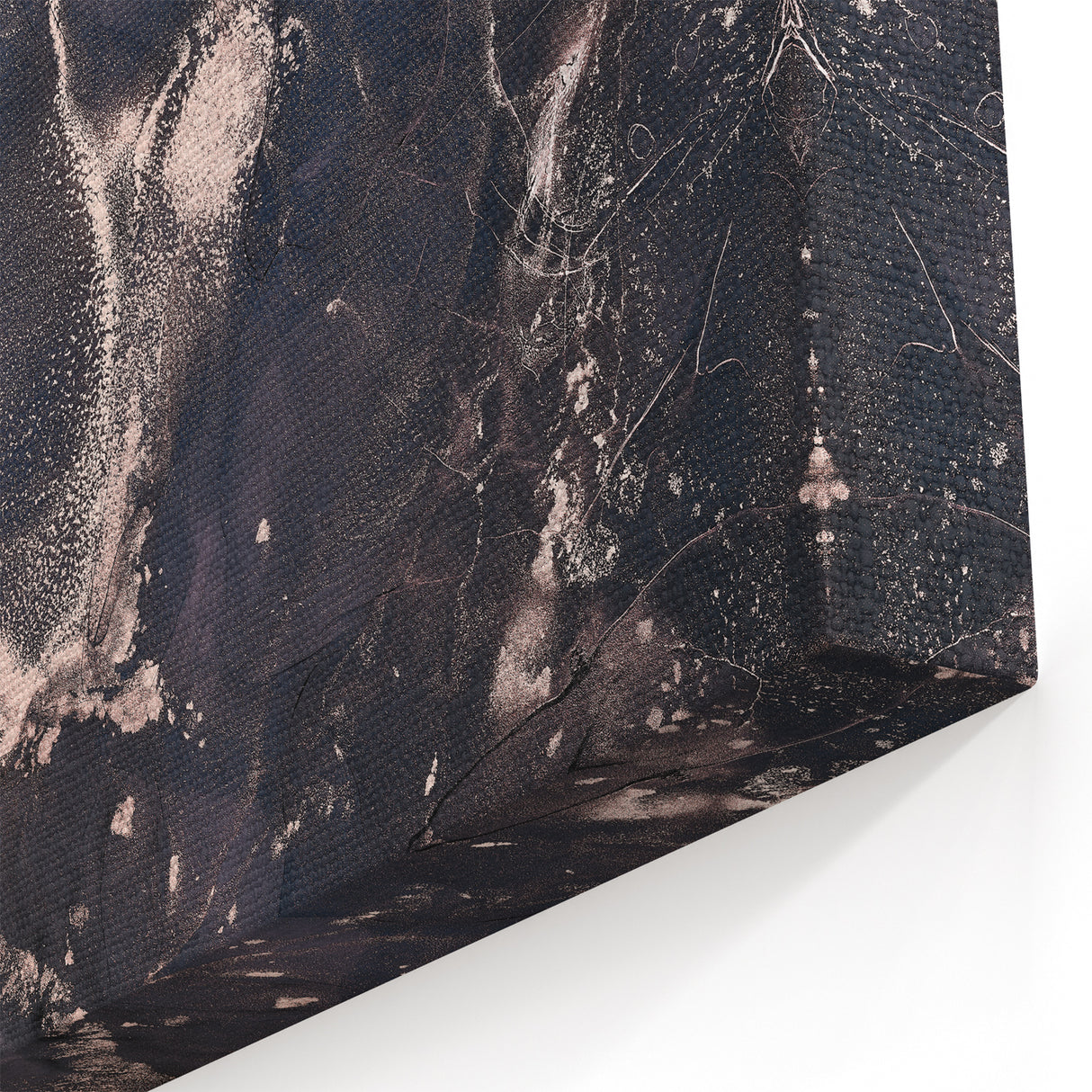 Metallic Midnight Flow – Fluid Abstract Wall Art on Canvas