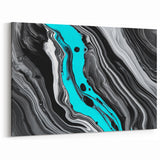 Modern Fluid Art Prints - Fluid Abstract Wall Art in Monochrome Style