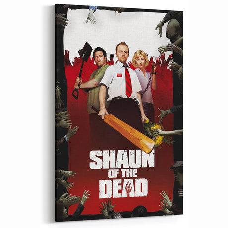 2000s Vintage Movie Posters - Shaun of the Dead Horror Comedy Art