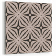 Earthen Harmony Abstracts - Neutral Star Pattern Abstract Wall Art
