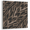 Earthen Harmony Abstracts - Fluid Organic Line Art in Black and Beige