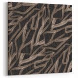 Earthen Harmony Abstracts - Fluid Organic Line Art in Black and Beige