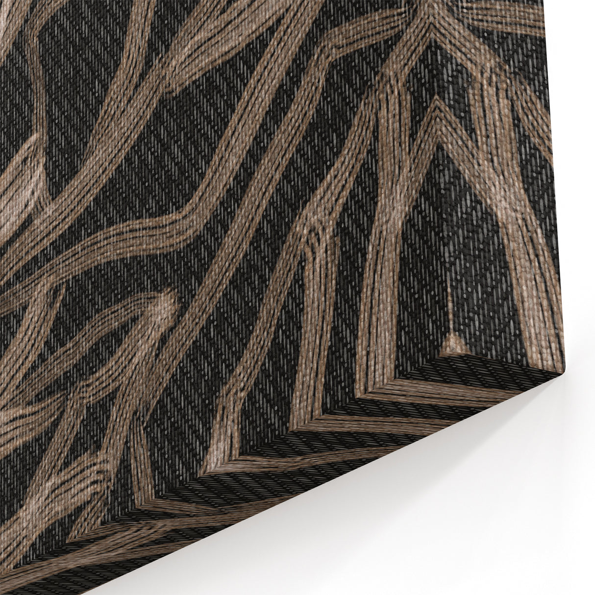 Earthen Harmony Abstracts - Fluid Organic Line Art in Black and Beige