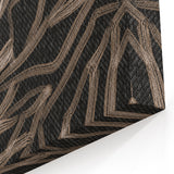 Earthen Harmony Abstracts - Fluid Organic Line Art in Black and Beige