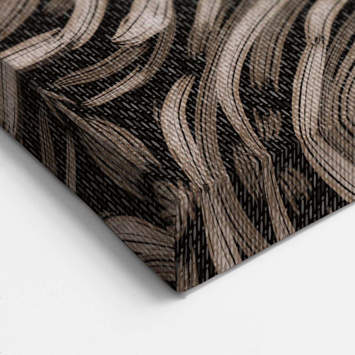 Earthen Harmony Abstracts - Swirling Organic Line Art in Black and Beige