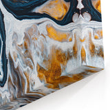 Fluid Abstract Wall Art - Modern Fluid Art Prints in Gold and Black