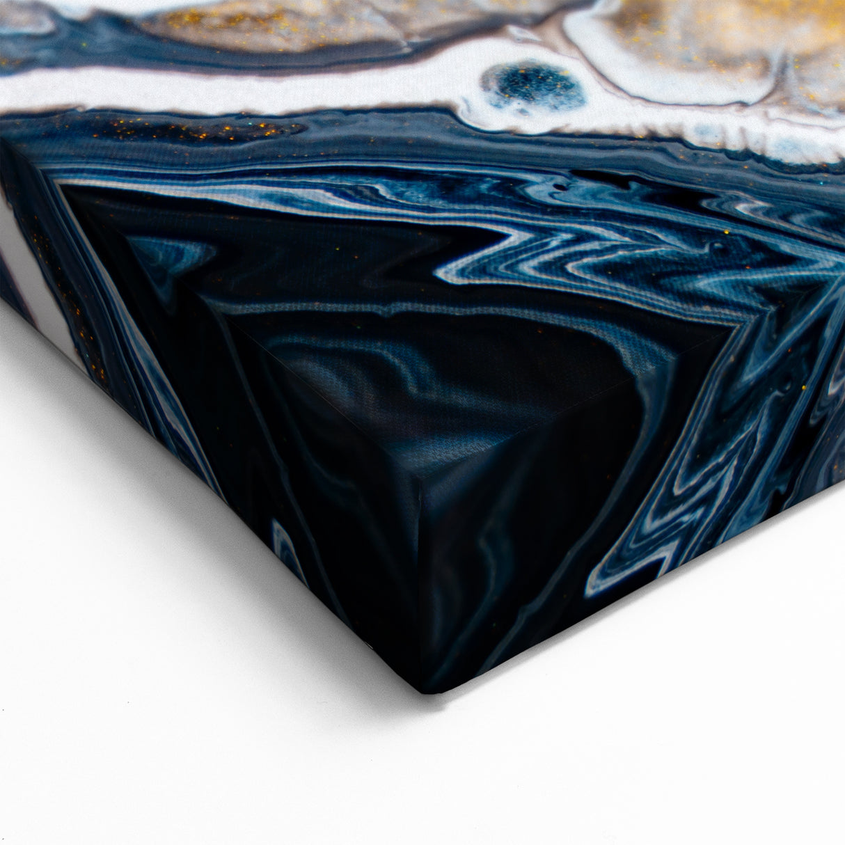 Fluid Abstract Wall Art - Modern Fluid Art Prints in Gold and Black