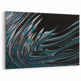 Fluid Acrylic Wall Decor - Modern Fluid Art Prints in Dark Blue Tones