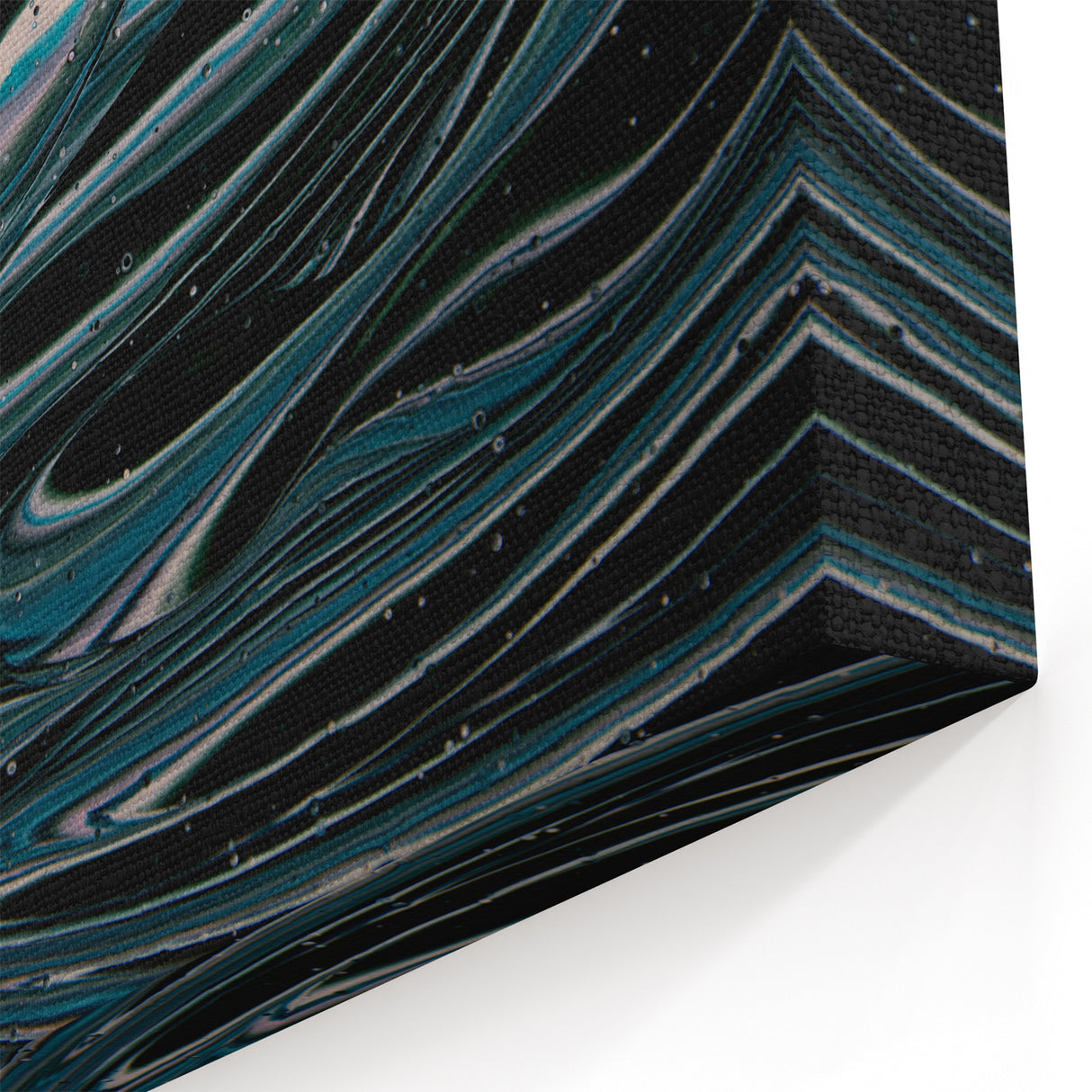 Fluid Acrylic Wall Decor - Modern Fluid Art Prints in Dark Blue Tones