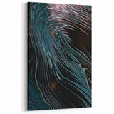 Fluid Abstract Wall Art - Contemporary Fluid Art Pieces Dark Teal