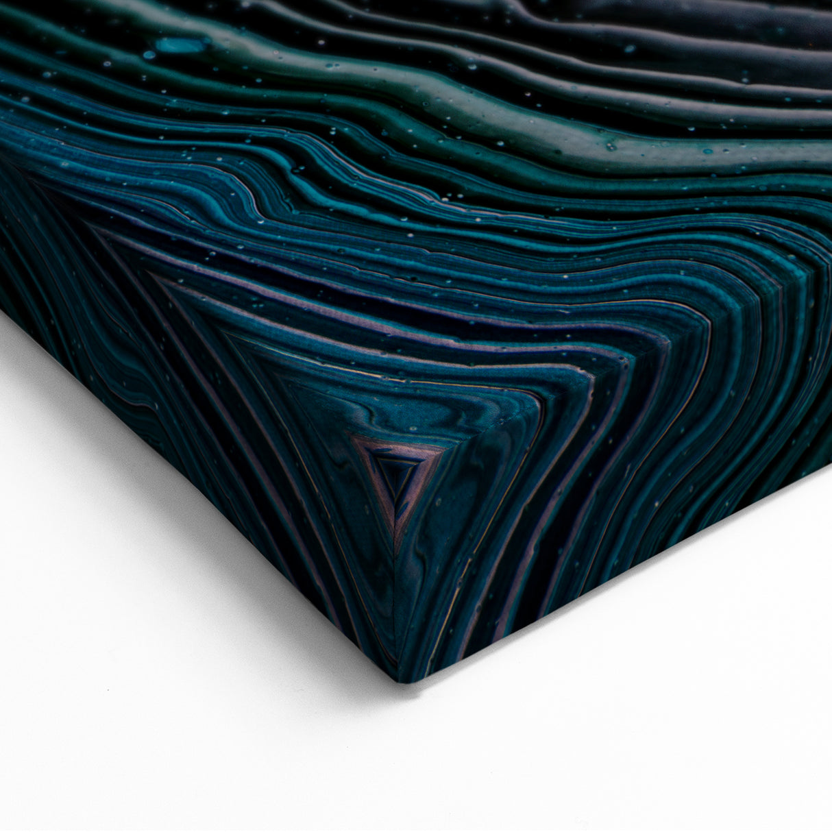 Fluid Abstract Wall Art - Contemporary Fluid Art Pieces Dark Teal