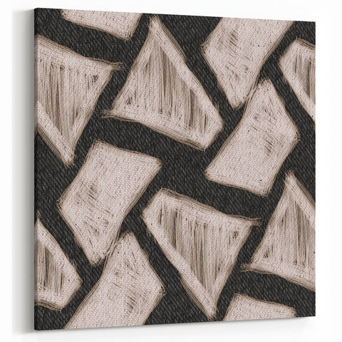 Earthen Harmony Abstracts - Geometric Triangular Abstract Art