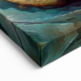 Modern Fluid Art Prints in Blue and Orange - Fluid Abstract Wall Art