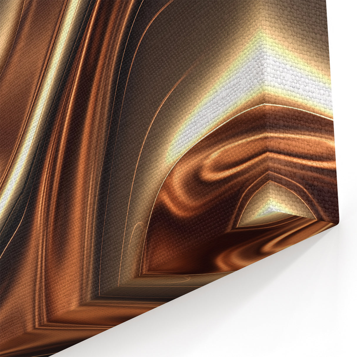 Fluid Art Paintings for Walls in Bronze Waves - Fluid Abstract Art Collection
