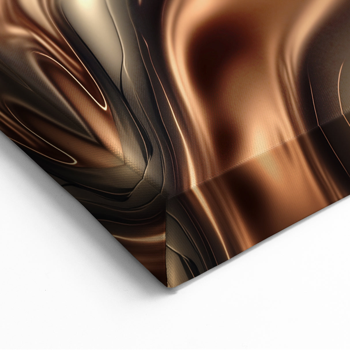 Fluid Art Paintings for Walls in Bronze Waves - Fluid Abstract Art Collection