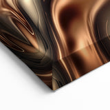Fluid Art Paintings for Walls in Bronze Waves - Fluid Abstract Art Collection
