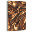 Abstract Fluid Canvas Art in Bronze Glow - Modern Fluid Art Prints
