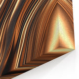 Abstract Fluid Canvas Art in Bronze Glow - Modern Fluid Art Prints