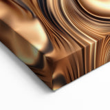 Abstract Fluid Canvas Art in Bronze Glow - Modern Fluid Art Prints