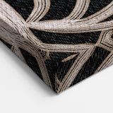 Earthen Harmony Abstracts - Curved Line Art in Black and Beige
