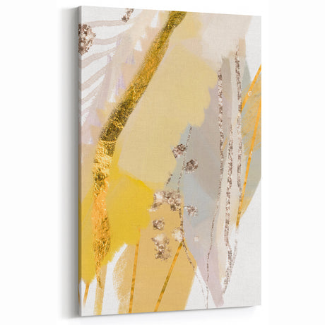 Earthen Harmony Abstracts - Elegant Gold and Yellow Abstract Art