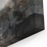Earthen Harmony Abstracts - Tranquil Landscape Abstract Art in Gray