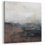 Earthen Harmony Abstracts - Tranquil Landscape Art in Brown and Gray