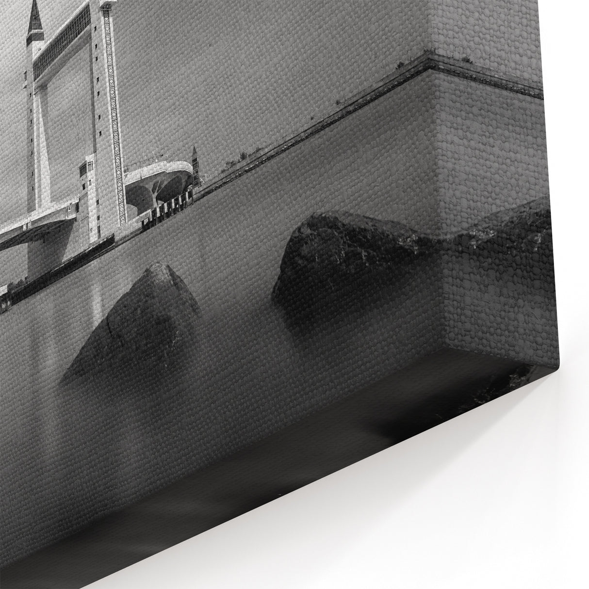 Modern urban landscape art – Striking architectural bridge print