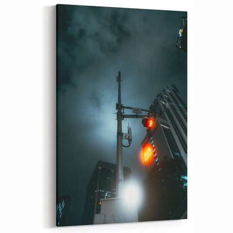 Cityscape photography prints – Futuristic city nightscape art
