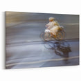 Urban skyline canvas prints – Motion blur cyclist street art