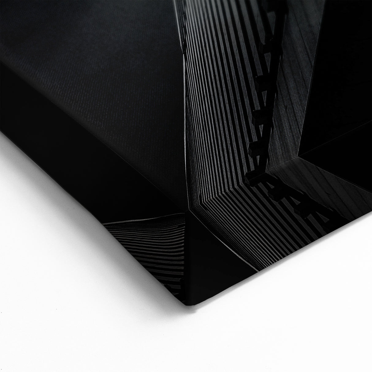 Urban architectural wall art – Geometric black and white building