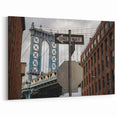 Urban scenery wall art – Industrial city bridge and street sign